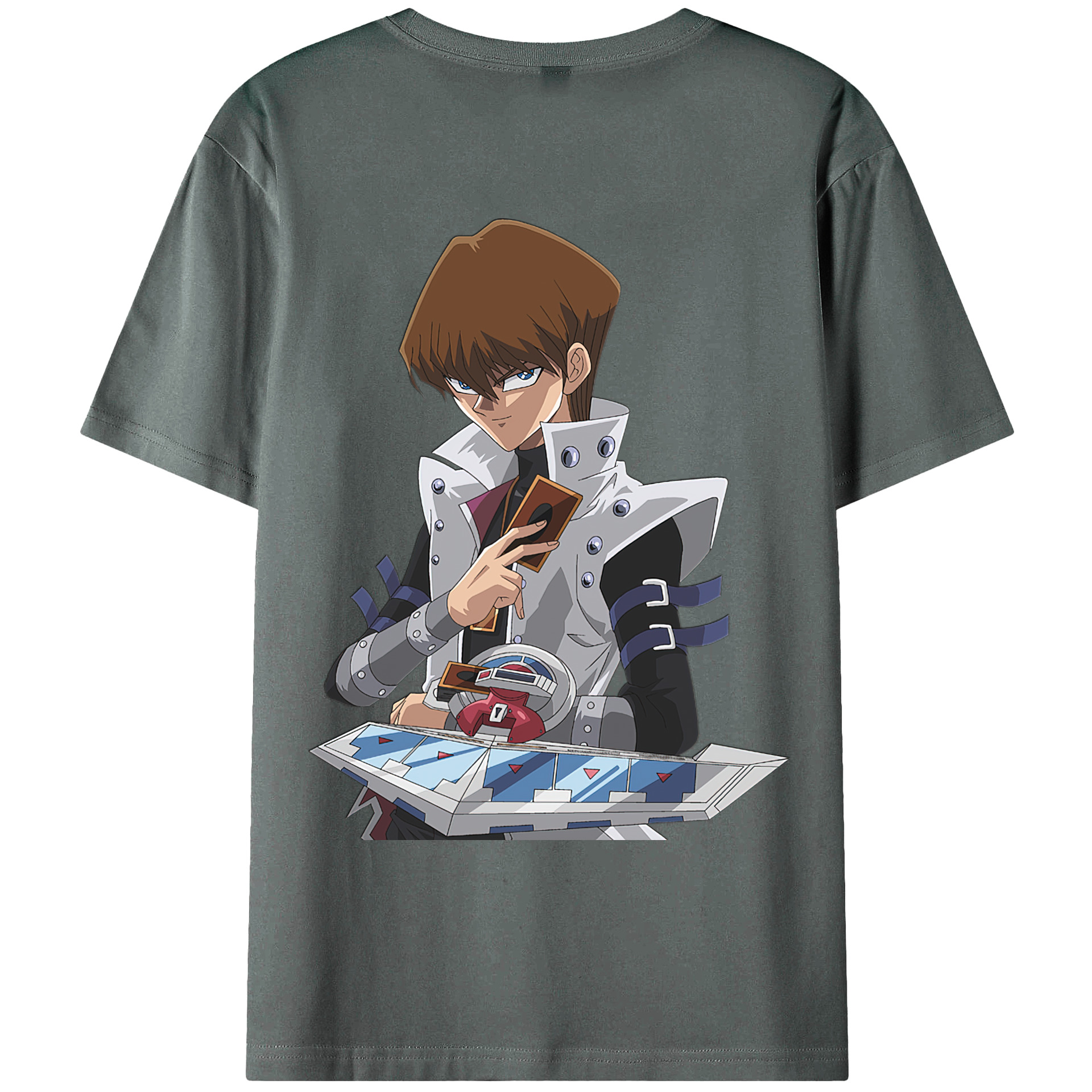 （画像用） 遊☆戯☆王 Yu-Gi-Oh! 綿100％ メンズ半袖Tシャツ（バックプリント） 通気性